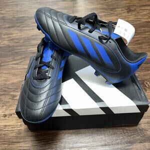 NWT Adidas Kids Goletto IX FG/MG J Soccer Cleats Blue Black Size 6